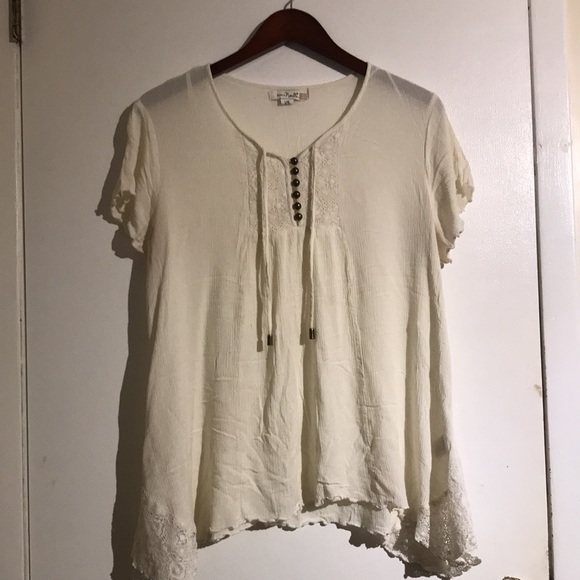 Simply Noelle Women’s blouse size L/XL (12-14) color white - Picture 6 of 9